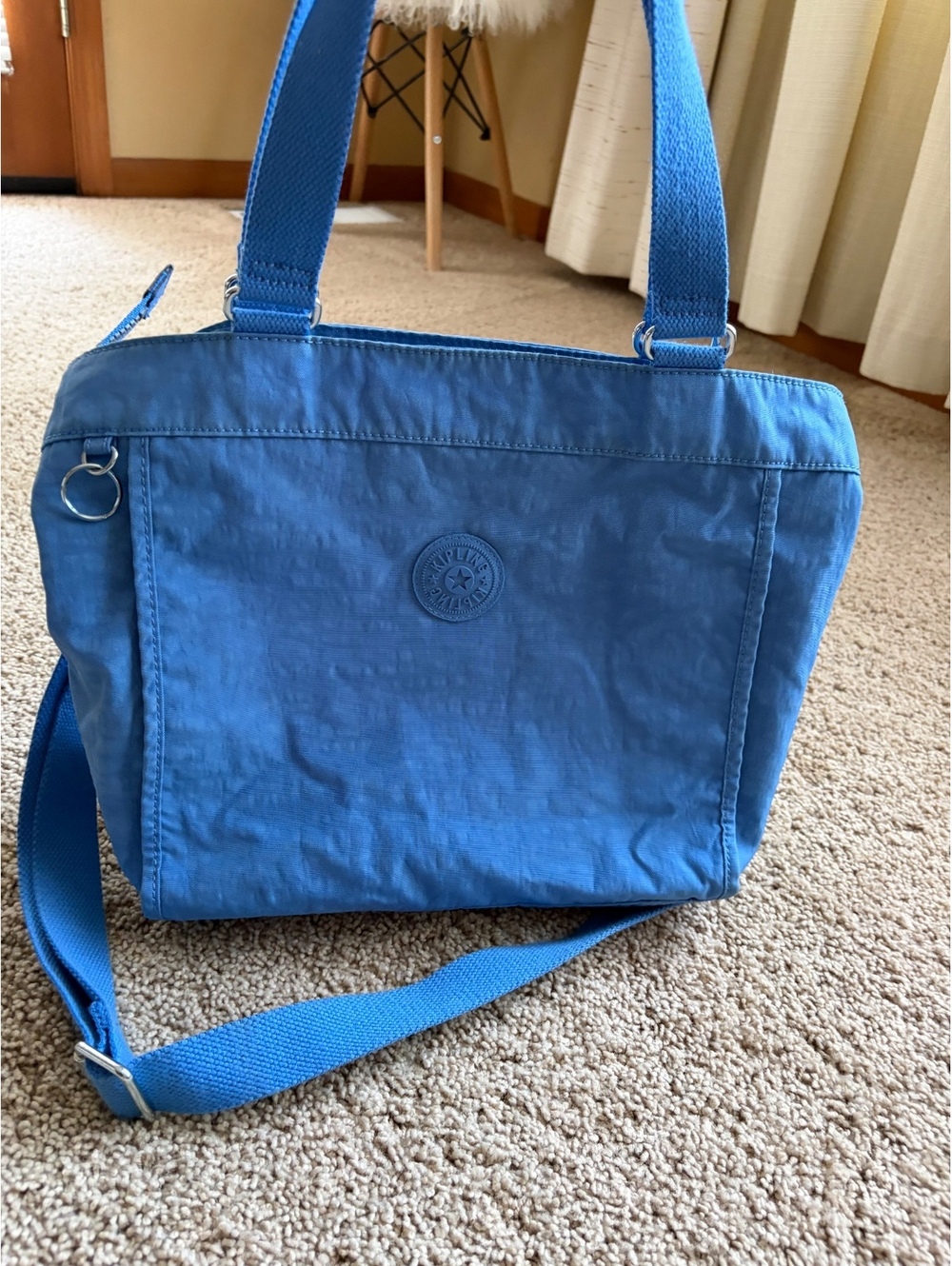 Blue Kipling medium tote bag crossbody hobo